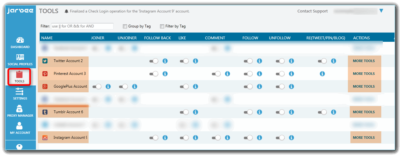 The Follow Tool - Jarvee