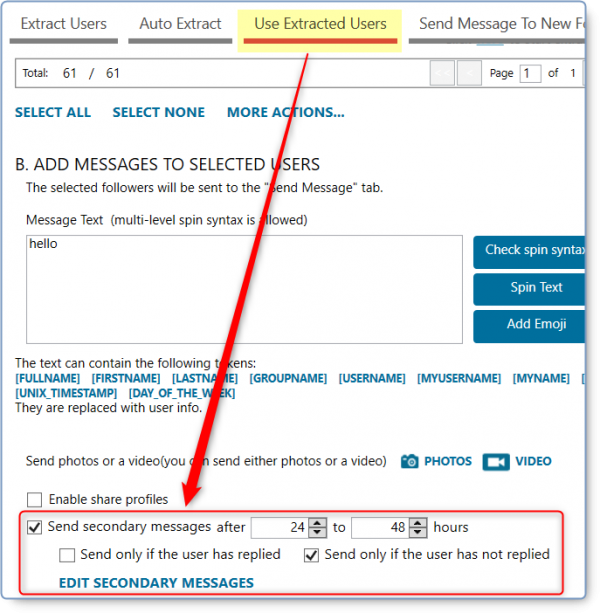 How Sending Secondary Messages Work Jarvee